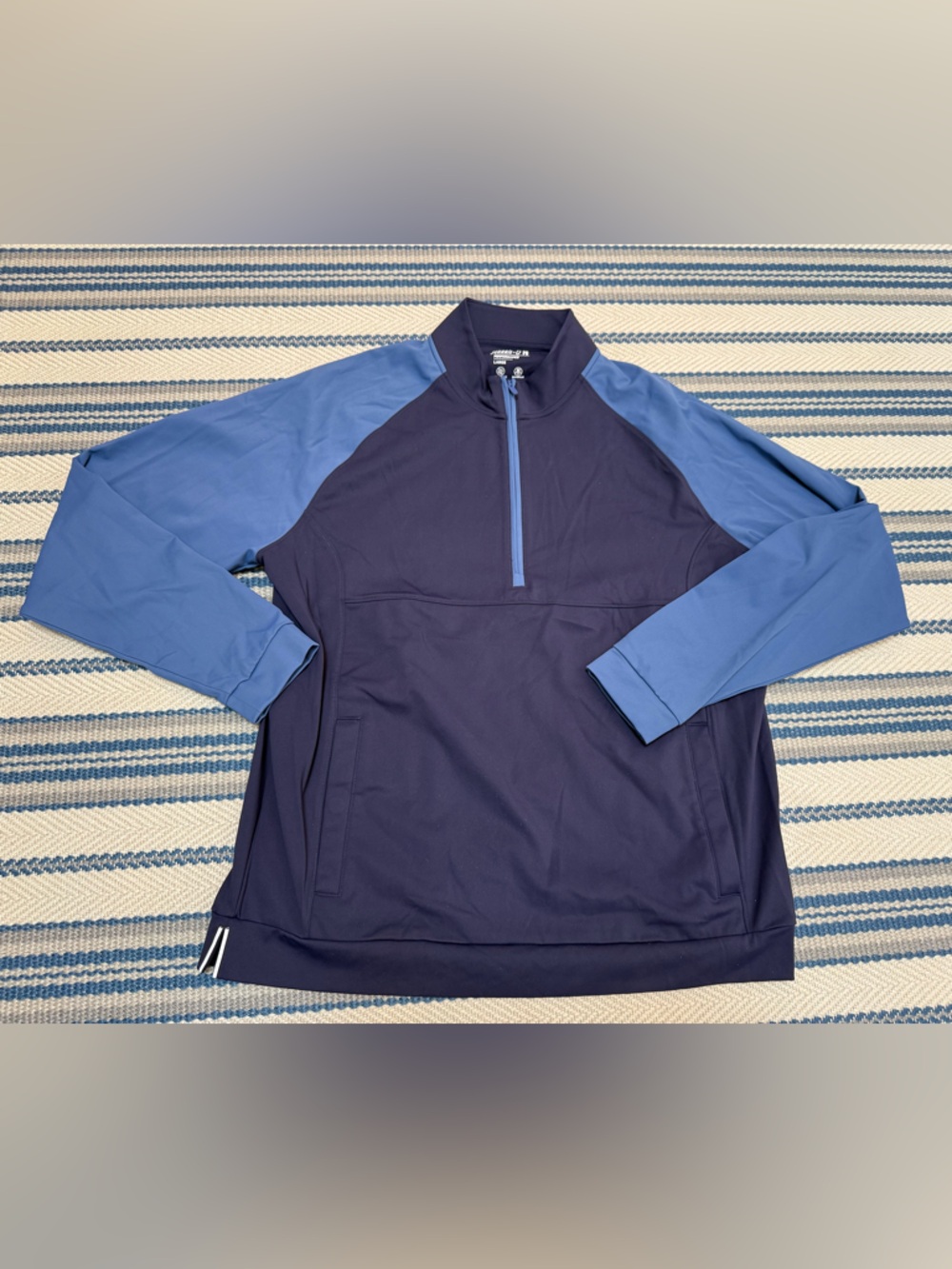 johnnie-O Performance Jacket in Black with Yellow Print